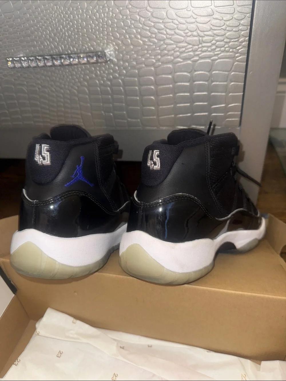 Air Jordan 11 Retro BG “Space Jam” - Black/Concord-White
